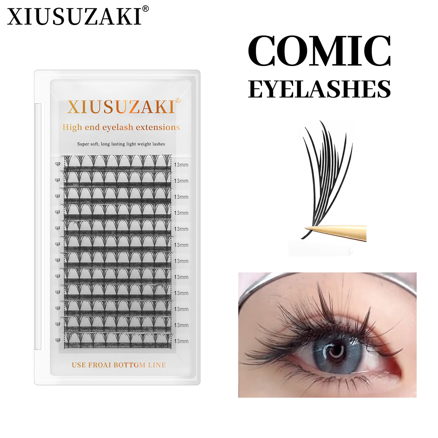 Eyelash Extension Volume Styles - XIUSUZAKI Comic Pteris Ciglia Nuovo Stile