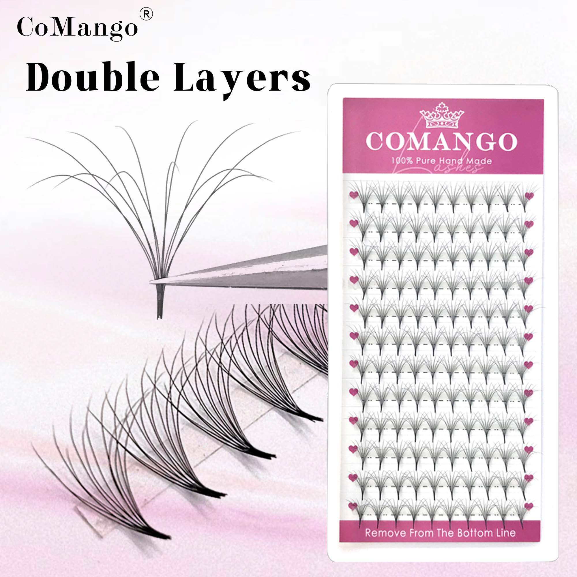 Eyelash Extension Mega Volume - COMANGO grazioso doppio strato soffici fan