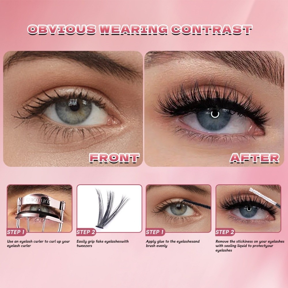 Ciglia Finte Lunghe 8-16mm, Ef - Eyelash Extension Cluster recensione e prezzo