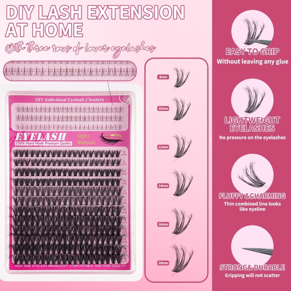 Ciglia Finte Lunghe 8-18mm, Ef - Eyelash Extension Cluster recensione e prezzo